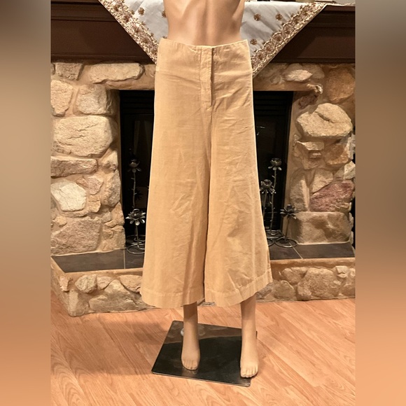 Free People Tan Wide-Leg Culottes / Pants XS - Picture 5 of 8